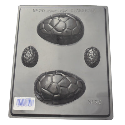 Easter eggs 2 sizes crackled chocolate mould