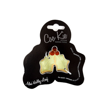 COO KIE MINI HOLLY LEAF COOKIE CUTTER
