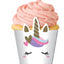 Unicorn straight sided cupcake papers (12)
