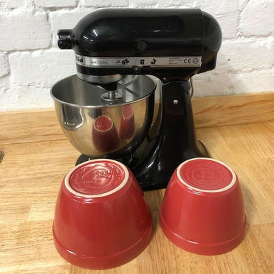 Stoneware pudding bowl basin Red 1 litre