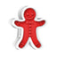 Gingerbread man cookie cutter with 7 possible designs