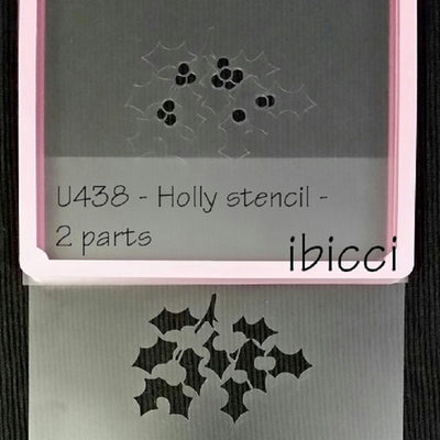 Christmas Holly 2 part stencil by ibicci