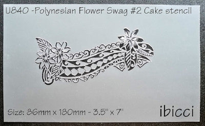 Frangipani Swag stencil by ibicci
