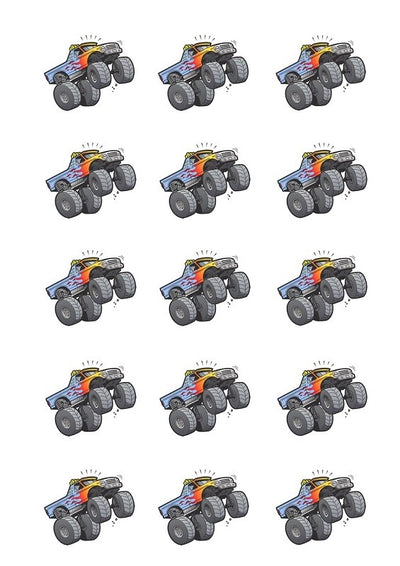 Design Sheet edible image Monster Truck