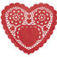 Red heart paper doilies pack of 12 doily