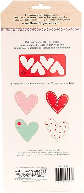 Sweet Sugarbelle Multi Heart cookie cutter