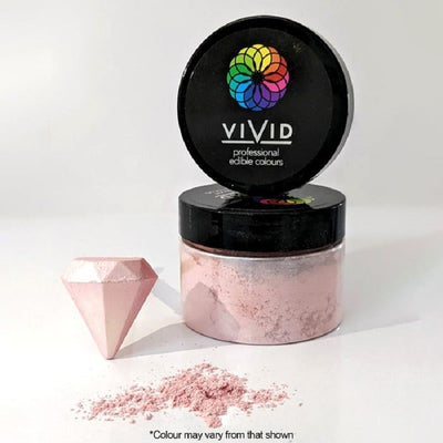 Vivid Blush Pink Large 50g pot Edible Metallic lustre dust