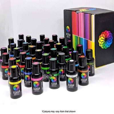 Vivid 36 pack gel paste food colouring 21g bottles