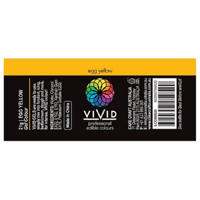 Vivid Gel paste food colouring Egg Yellow Information label