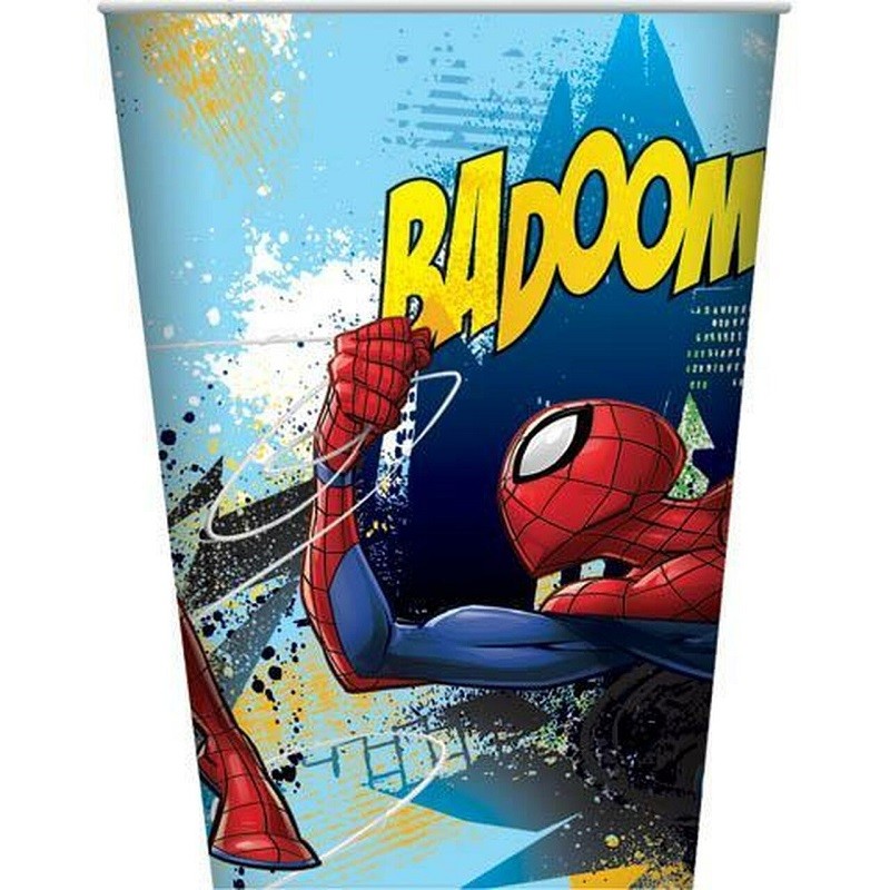 Spiderman party cups (8) style no3 one pack only left in stock