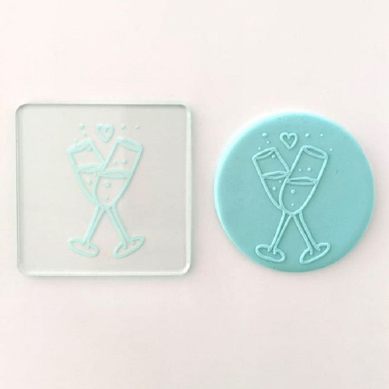 Debosser Champagne Glasses embosser