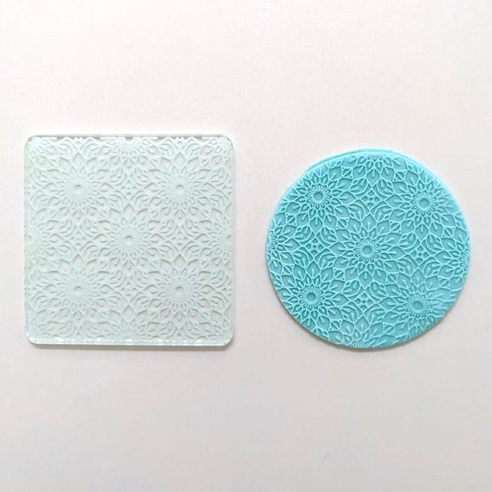 Debosser Sunflower or Dahlia stylised floral Pattern embosser