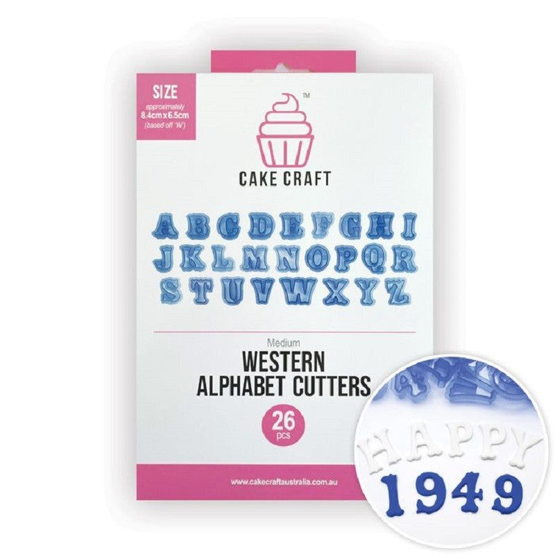 ALPHABET CUTTERS WESTERN FONT MEDIUM