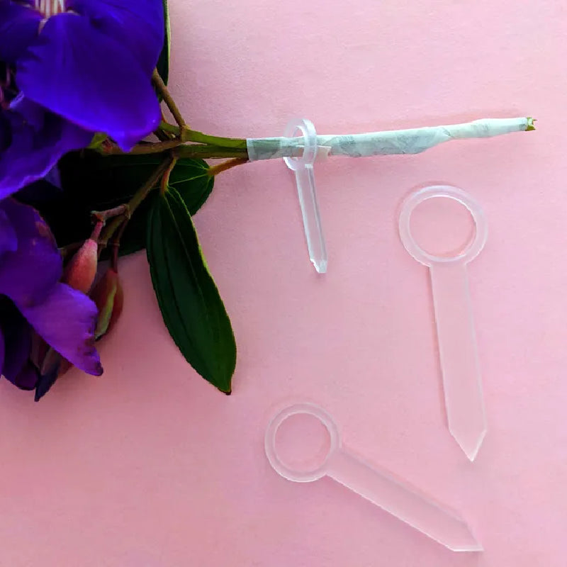 Floral pin set of 3 for attaching flowers to cakes