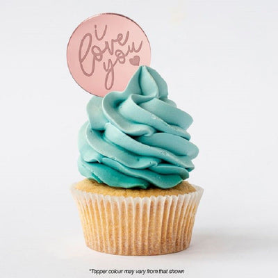 I love you ROUND MIRROR TOPPER Rose Gold