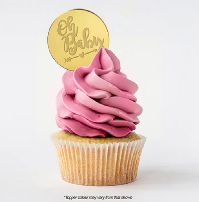 Oh Baby ROUND MIRROR TOPPER Gold