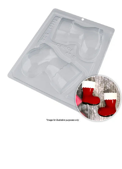 3d santa claus boot chocolate mould