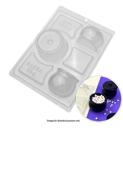 3d cauldron shape chocolate mould