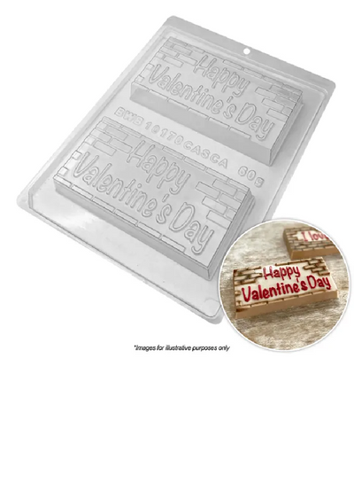 Valentines Day brick bar chocolate mould
