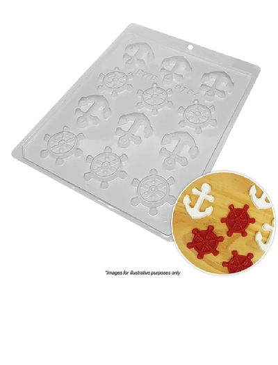 Anchor and ships wheel chocolate mould