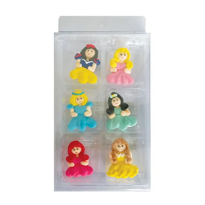 Princess SUGAR DECORATIONS 6 PIECE PACK