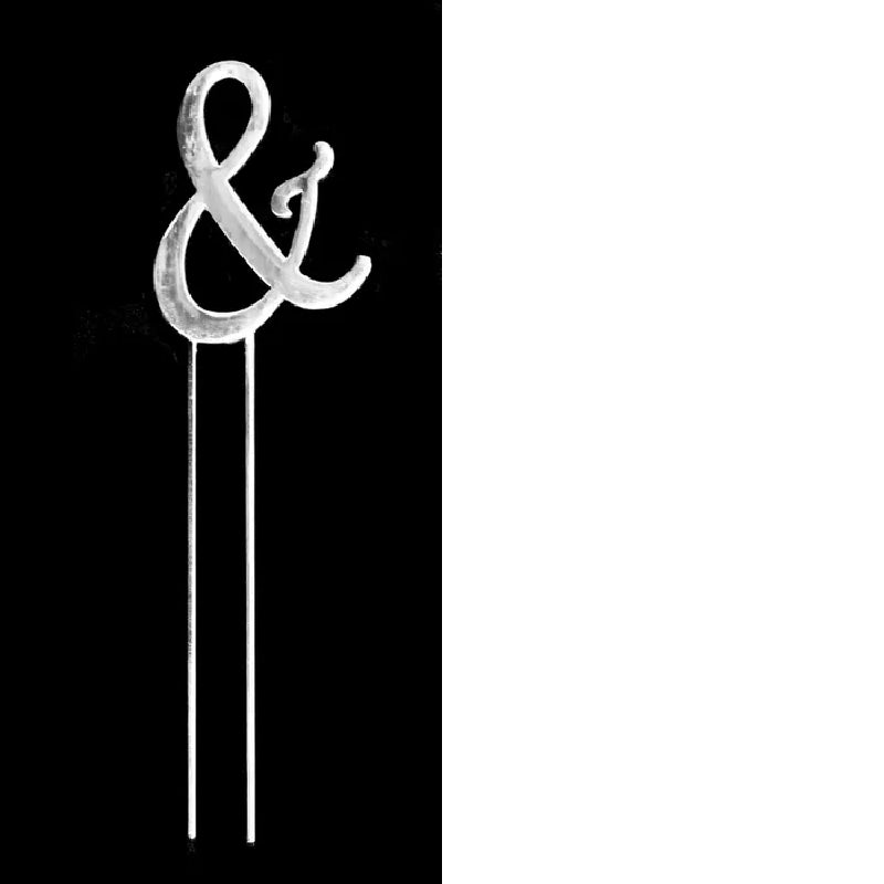 7cm Silver metal letter pick AND symbol Ampersand &