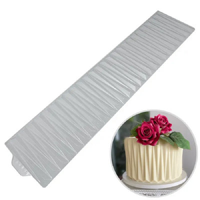 Origami texture cake wrap collar mould delicate wrinkle