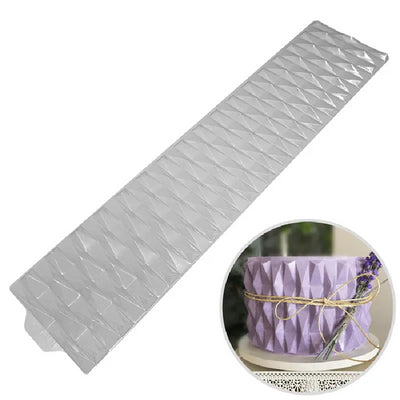 Origami texture cake wrap collar mould Modern