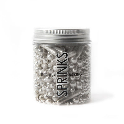 Bubble and bounce Silver sprinkles and pearls by Sprinks