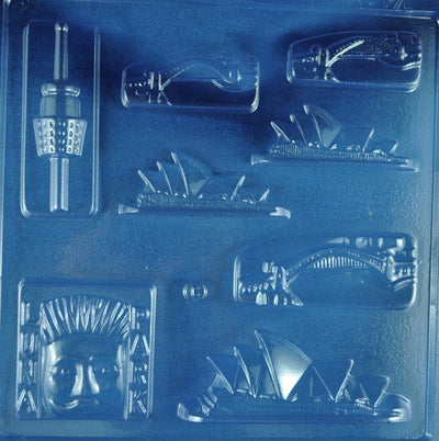 Australia asstd chocolate mould Sydney tower Opera house Harbour bridge Luna Park