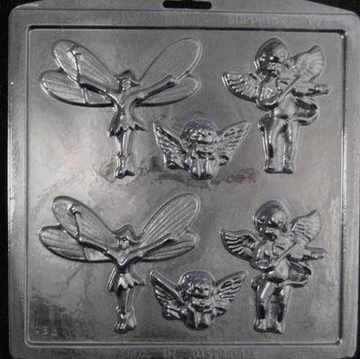 Fairies and cupids or cherubs chocolate mould
