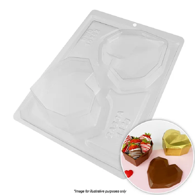 Geode heart shape chocolate box mould