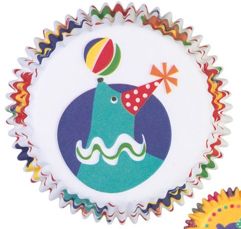 Big top circus animals standard cupcake papers