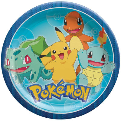 Pokemon party Dinner plates pack of 8