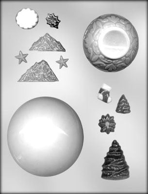 3d panoramic Christmas ornament chocolate mould