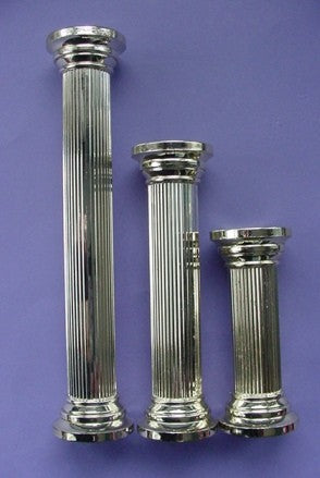 Old gold round pillar 7 inch set of 4