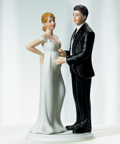 Bride & Groom cake topper Expecting