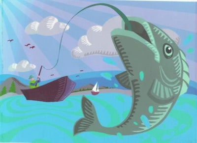 A4 Edible icing image Fishing