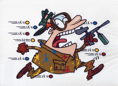 A4 Edible icing image Paintball