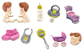FMM Tappit Nursery Baby themed fondant and gumpaste cutter