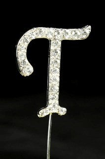 Diamante letter pick T