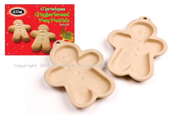 Ceramic shortbread moulds set 2 Gingerbread men