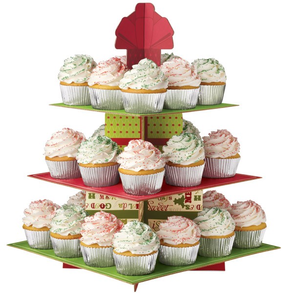 Square Christmas Cupcake Stand