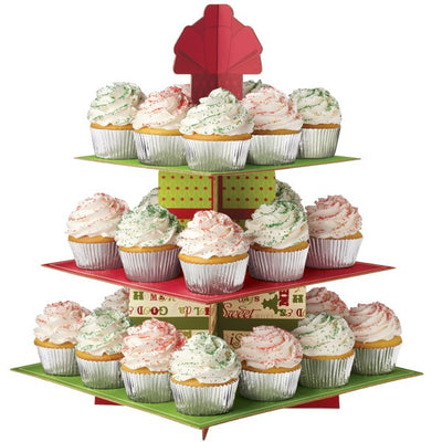 Square Christmas Cupcake Stand