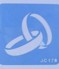 Entwined rings stencil