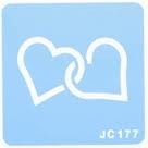 Entwined hearts stencil