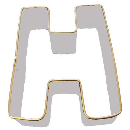 Alphabet letter cookie cutter H