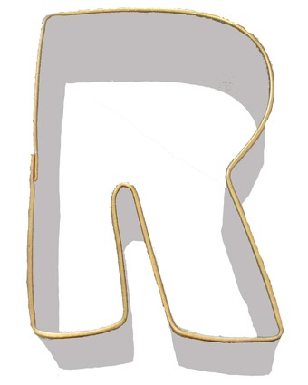 Alphabet letter cookie cutter R