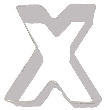 Alphabet letter cookie cutter X