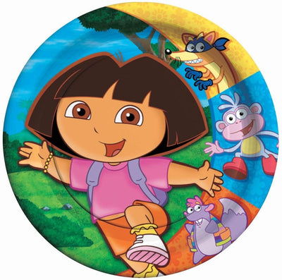 Dora the explorer party plates (8) 7 inch diameter Style 2
